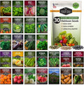 Home garden heirloom seed set, 30 non-GMO open-pollinated vegetable varieties