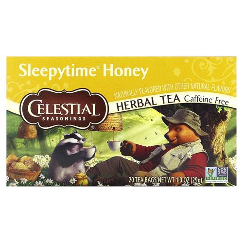Sleepytime Honey herbal tea box, caffeine-free, 20 tea bags