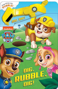 Children's action tool book cover with Paw Patrol pups and construction tools