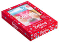 Red baking gift set box with clear window and American Girl logo