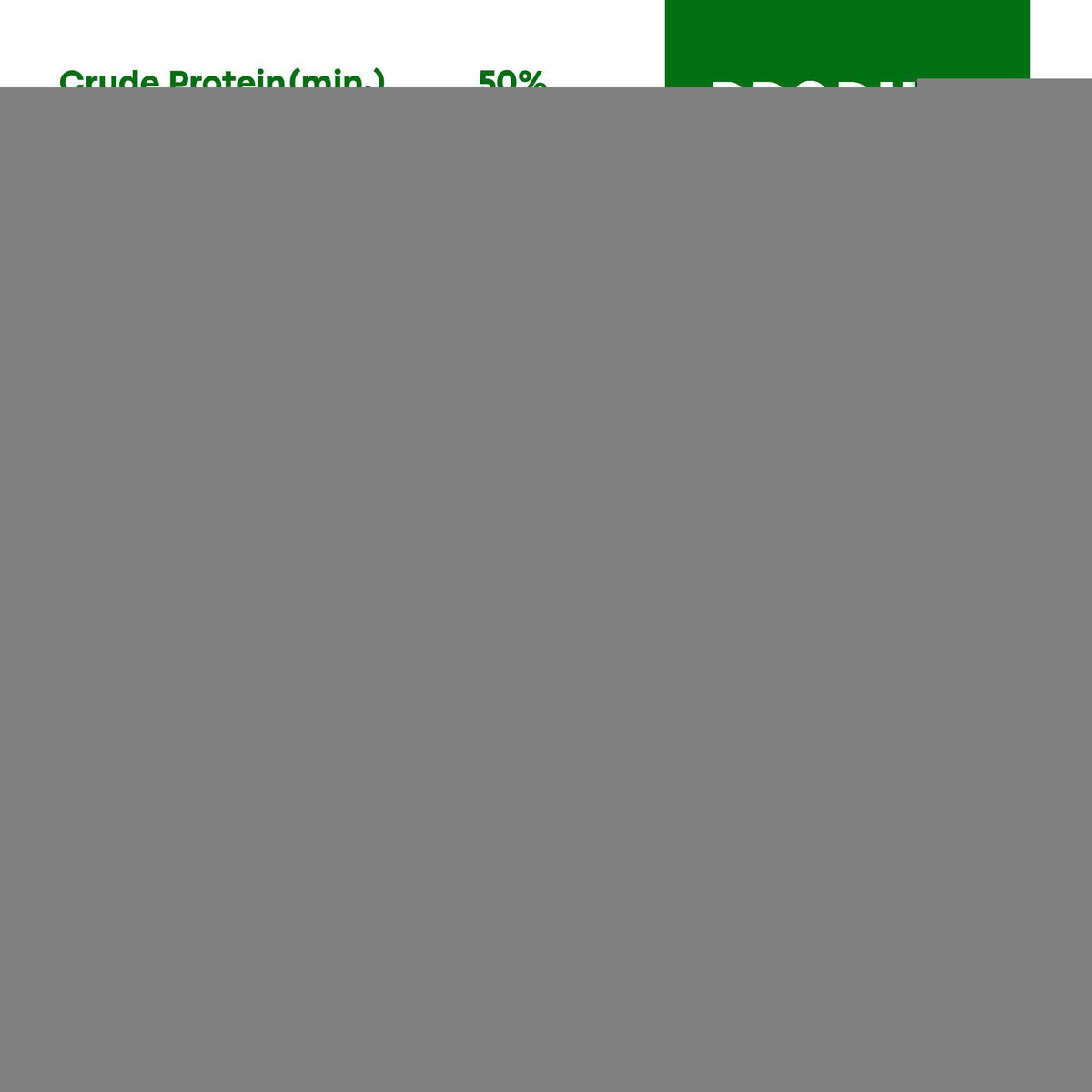 White product panel with no visible treats; top edge shows partial nutrition bar