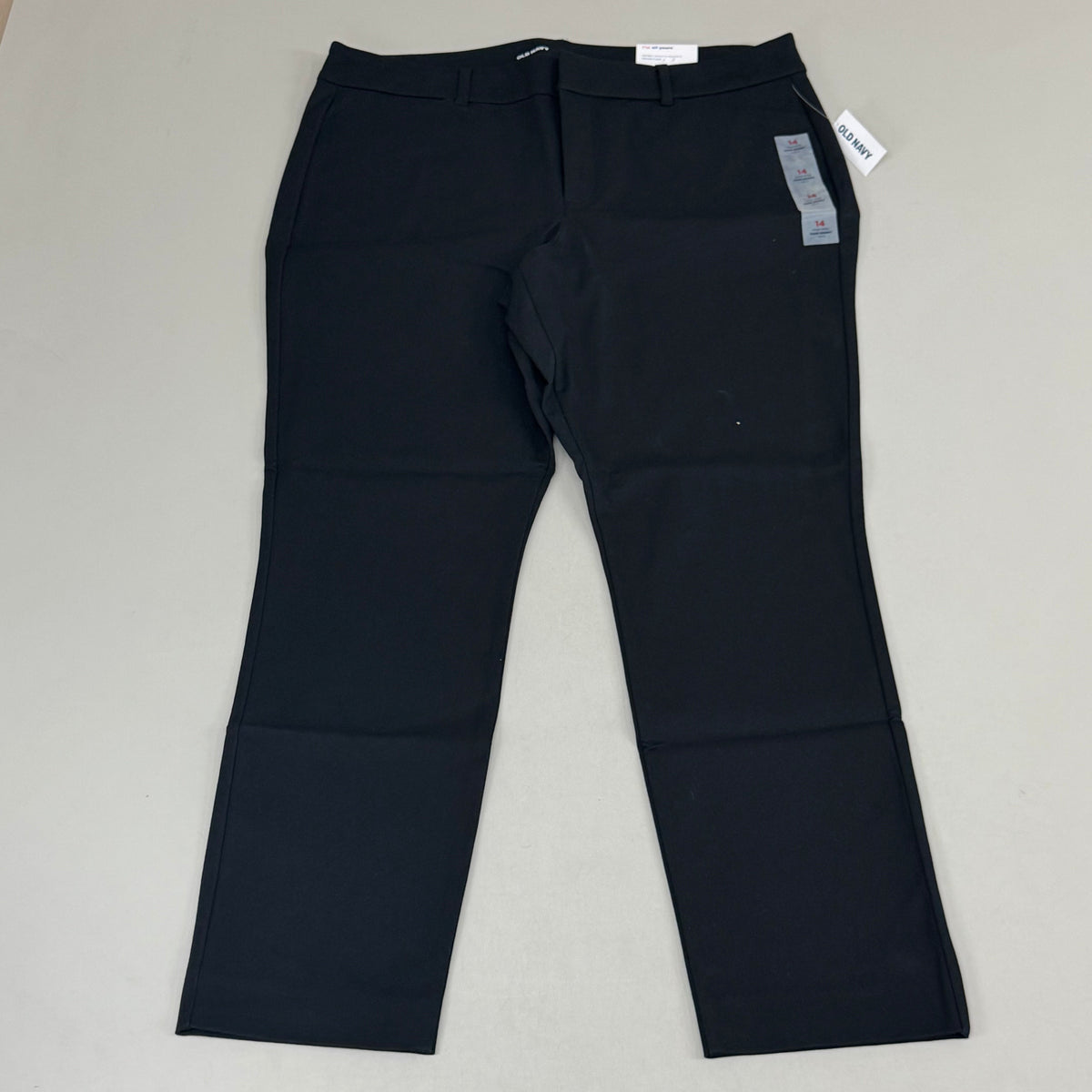 Women’s high-rise skinny ankle pants in dark black, front button and belt loops