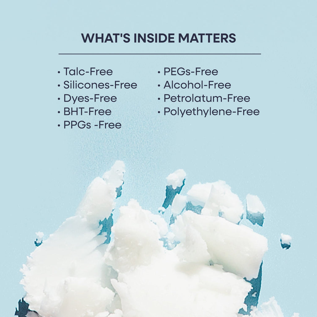 Active Body Set ingredients panel listing talc-free, silicones-free, PEGs-free, alcohol-free
