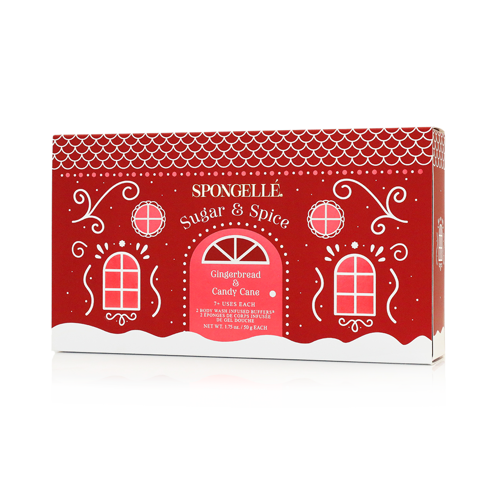 Sugar & Spice gingerbread gift set in red holiday box