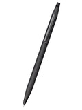 Black PVD ballpoint pen with textured grip and metal tip