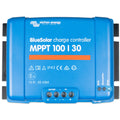 BlueSolar MPPT 100/30 charge controller, blue housing with VictronEnergy logo