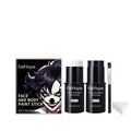 Face and body paint stick set with white and black sticks, brush applicator and box