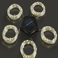 Solar string light kit with control box and five clear LED light rings
