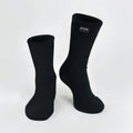 Black crew fleece socks, two pairs, solid design
