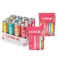 GORGE RTD energy drink bundle with assorted cans and stand-up pouch