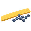 Medium yak cheese dog chew with blueberry pieces, long rectangular stick