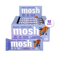 Blueberry Almond Crunch protein snack bars with mosh packaging, 12-pack assortment
