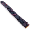 12-inch braided collagen dog chew with dark marbled twists and crunchy tip