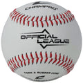 White baseball with red stitching, CHAMPRO branding, and Official League logo on front