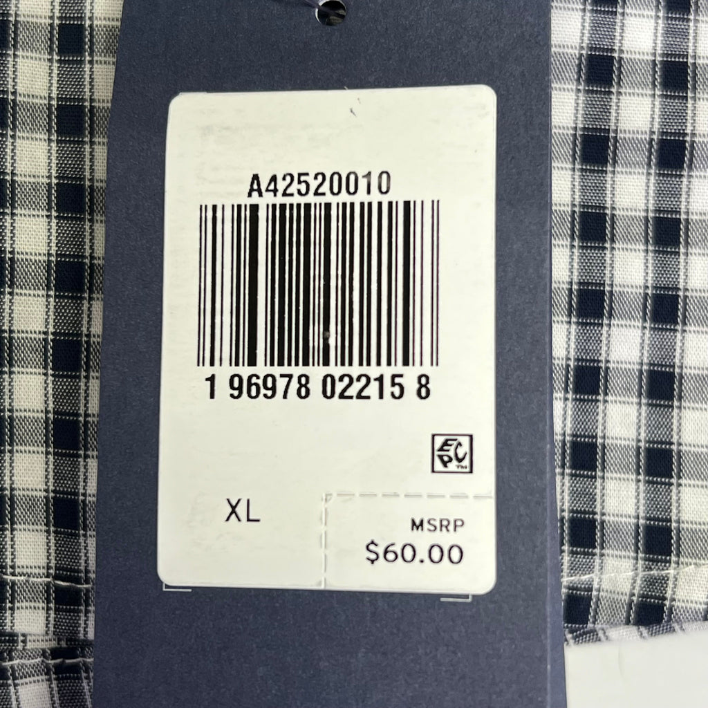 Shirt tag close-up showing size XL, price $60.00, code A42520010