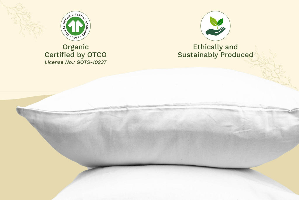 Pure white sateen pillowcase, single rectangular sham with smooth fabric