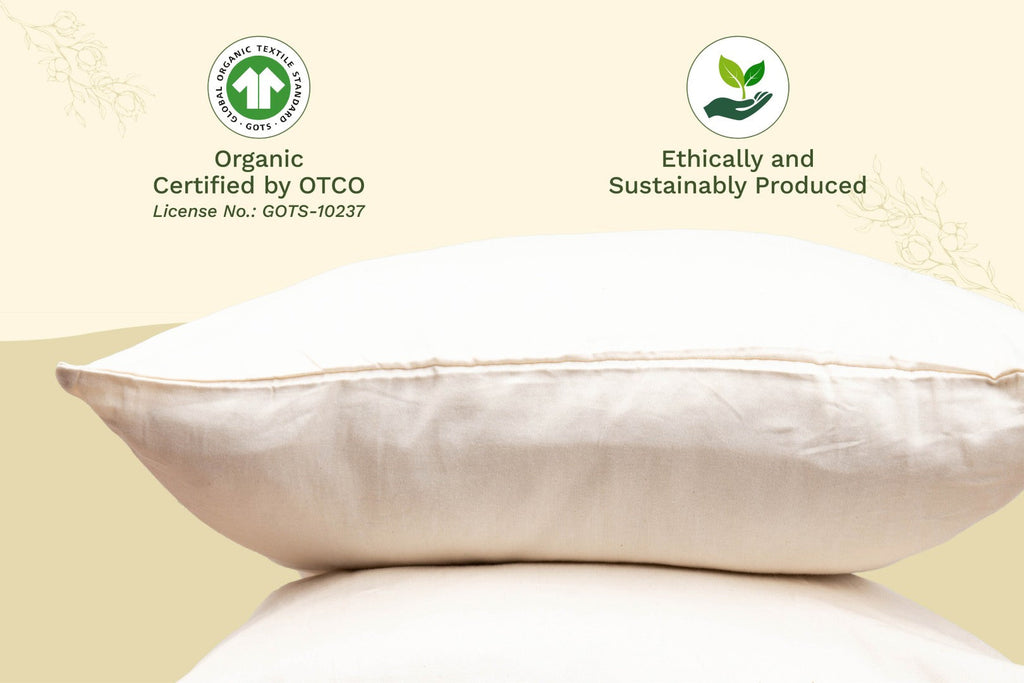 Pure white sateen pillowcase, single rectangular sham stacked with another
