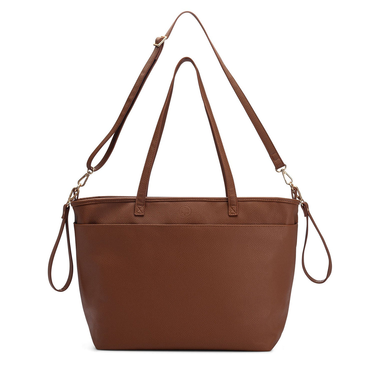 Chestnut Willow tote bag with long top handles and adjustable shoulder strap