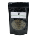 Black bag of chicken cat treats with star-shaped pieces