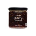 DiVina chili fig spread jar with black lid