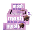Chocolate brownie crunch protein bar multipack with purple wrappers and visible brownie bites