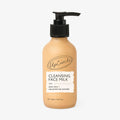 Cleansing face milk bottle with black pump, upcycled oat powder and aloe vera, 120 ml