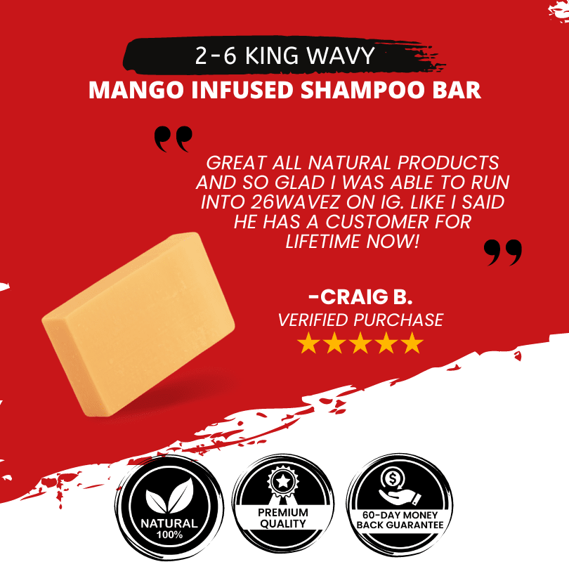 Yellow mango-infused shampoo bar, square block