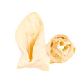 Single cow ear chew for dogs, light tan, curled treat