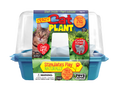 Crazy Cat Plant Mini World Terrarium kit in a clear dome with blue planter base and printed sleeve