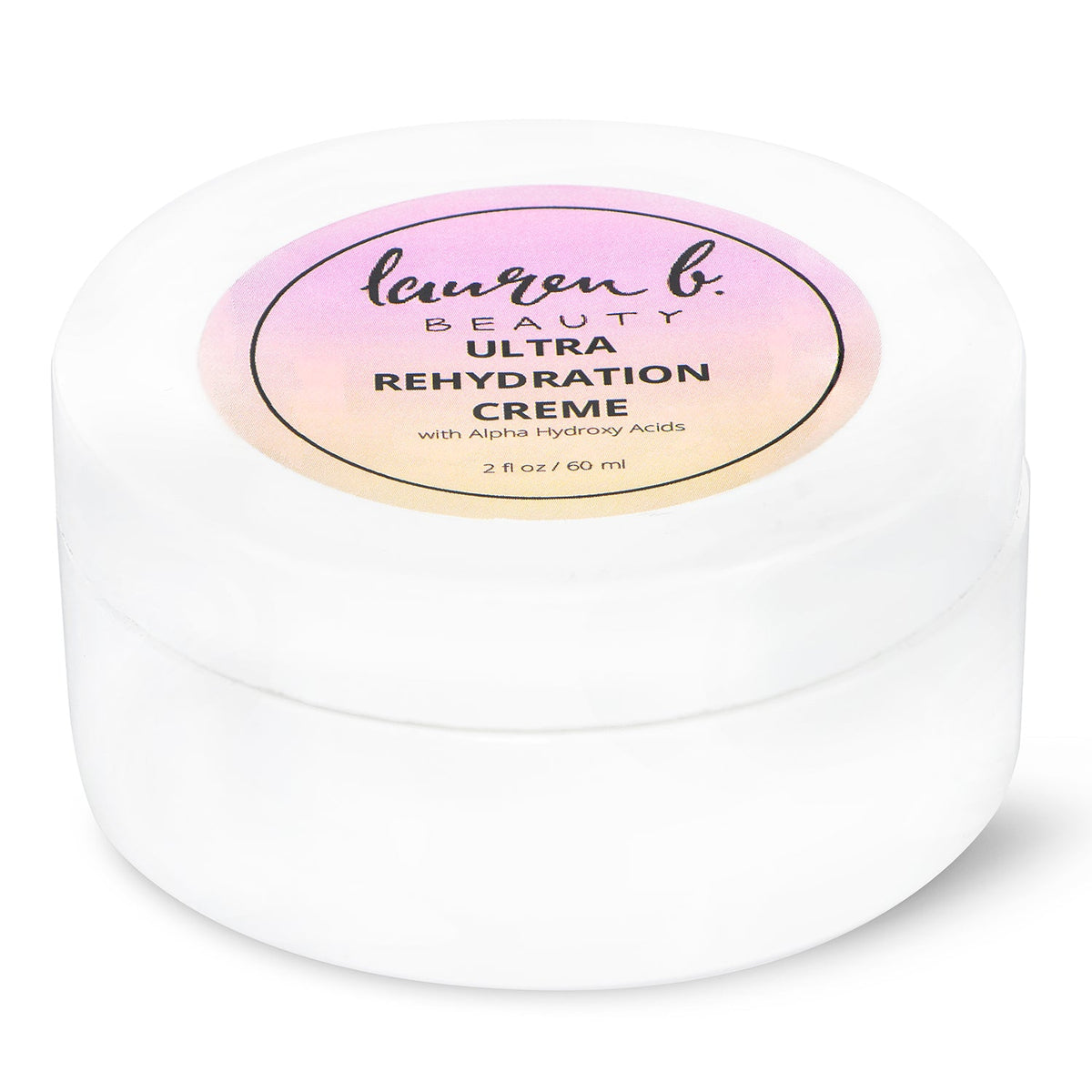 lauren b. ultra rehydration hand cream jar with white lid