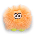 Rolf plush monster dog toy in peach-orange with light green feet and embroidered eyes