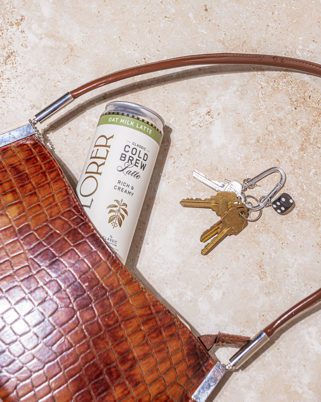 Cold Brew Oat Latte can with pull-tab top, rich and creamy front label