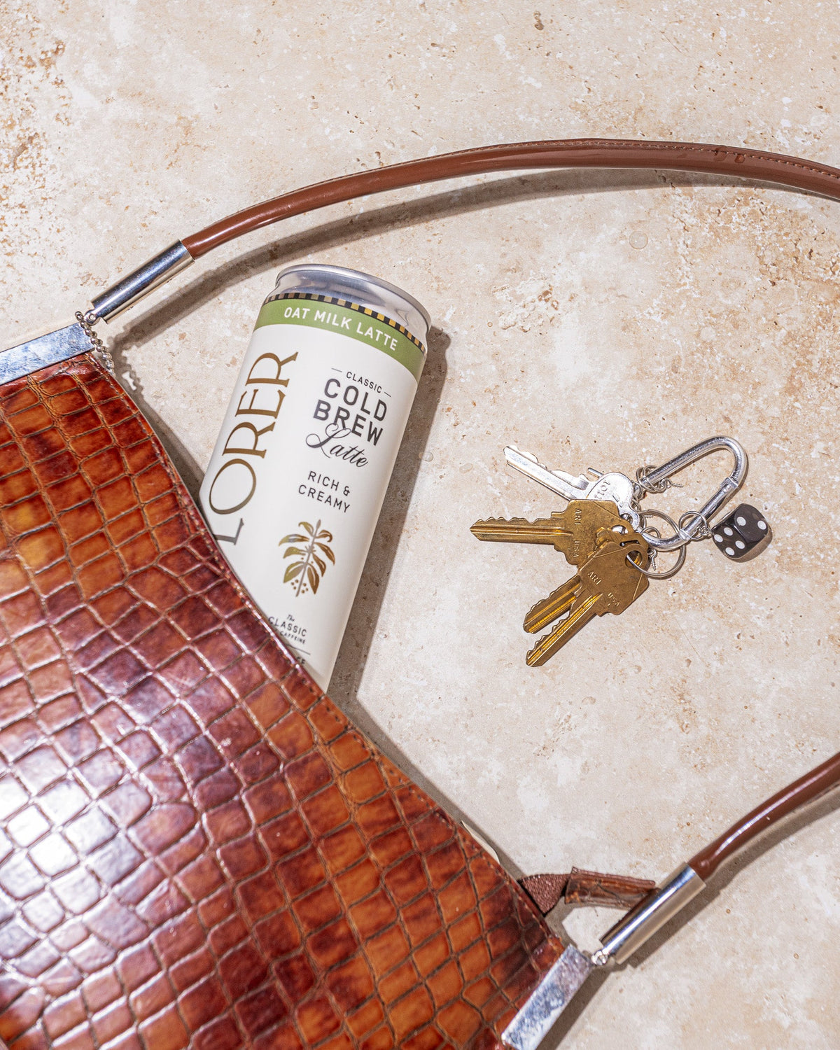 Cold Brew Oat Latte can with pull-tab top, rich and creamy front label