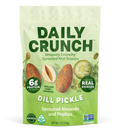 Dill pickle sprouted nut snack pouch with Daily Crunch branding