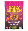 Sweet & Spicy Sichuan sprouted cashews and edamame snack pouch, front view