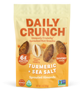 Daily Crunch turmeric + sea salt sprouted nut snack bag, front view