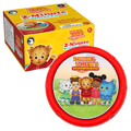 Red Daniel Tiger 2-minute brushing timer with circular display and neighborhood characters