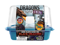 Dragon's Den mini terrarium kit in a blue base with clear dome and illustrated sleeve