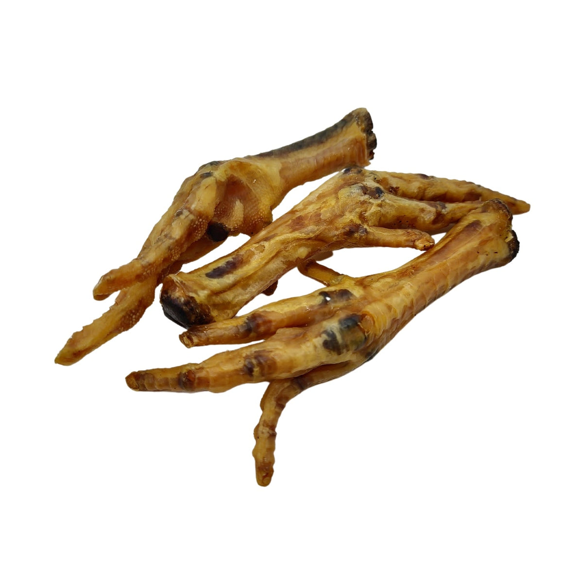 Dried chicken feet dog chews, bundle of multiple treats
