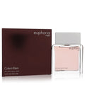 Men's after shave set: maroon Calvin Klein box and clear bottle with pink liquid