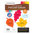 Fall leaf cutouts set of pre-cut colored paper leaves, 120 pieces in assorted colors
