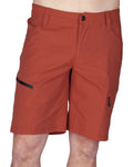 Men's rust orange field shorts with button fly and cargo side pocket