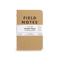3-pack memo notebooks with graph paper, brown cover, front label with 48-page info