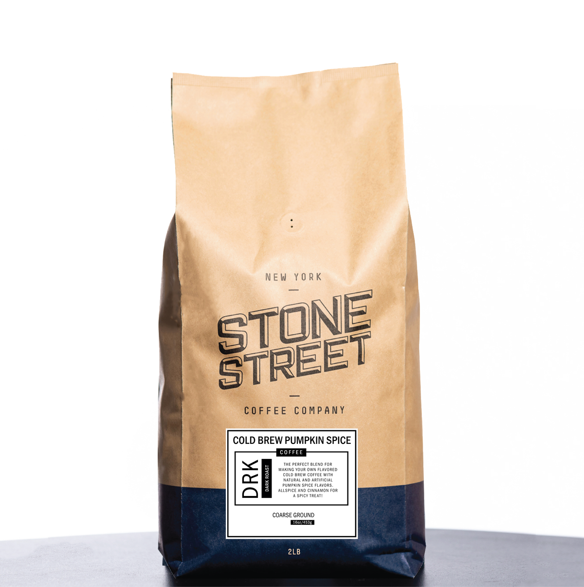 Stone Street cold brew pumpkin spice coffee bag, coarse ground, 2 lb