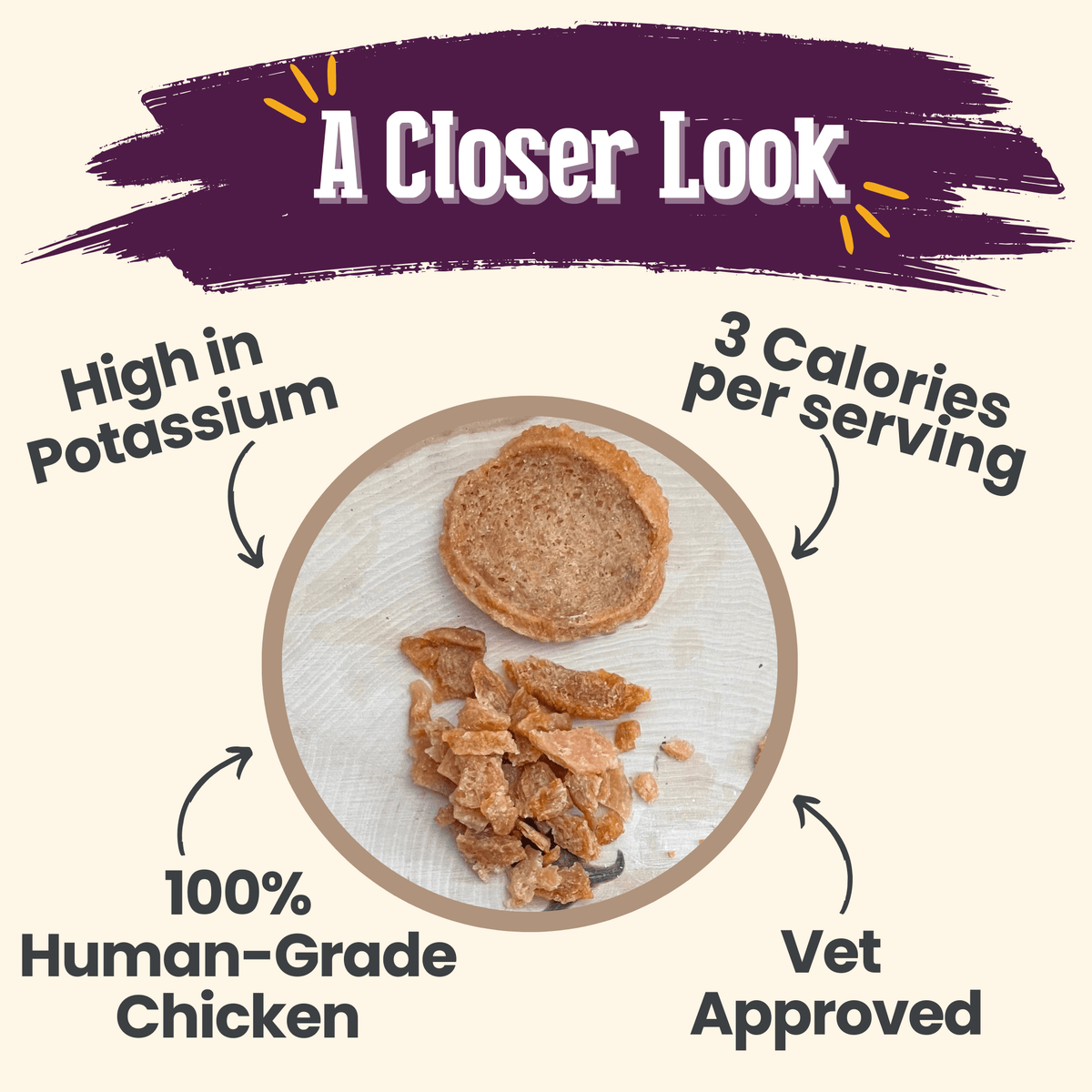 Chicken crumbles pieces with Farm Pet chicken crumbles cat treats pouch