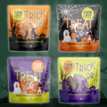 Halloween dog treat variety pack with four Farm Pet Trick or Treat pouches