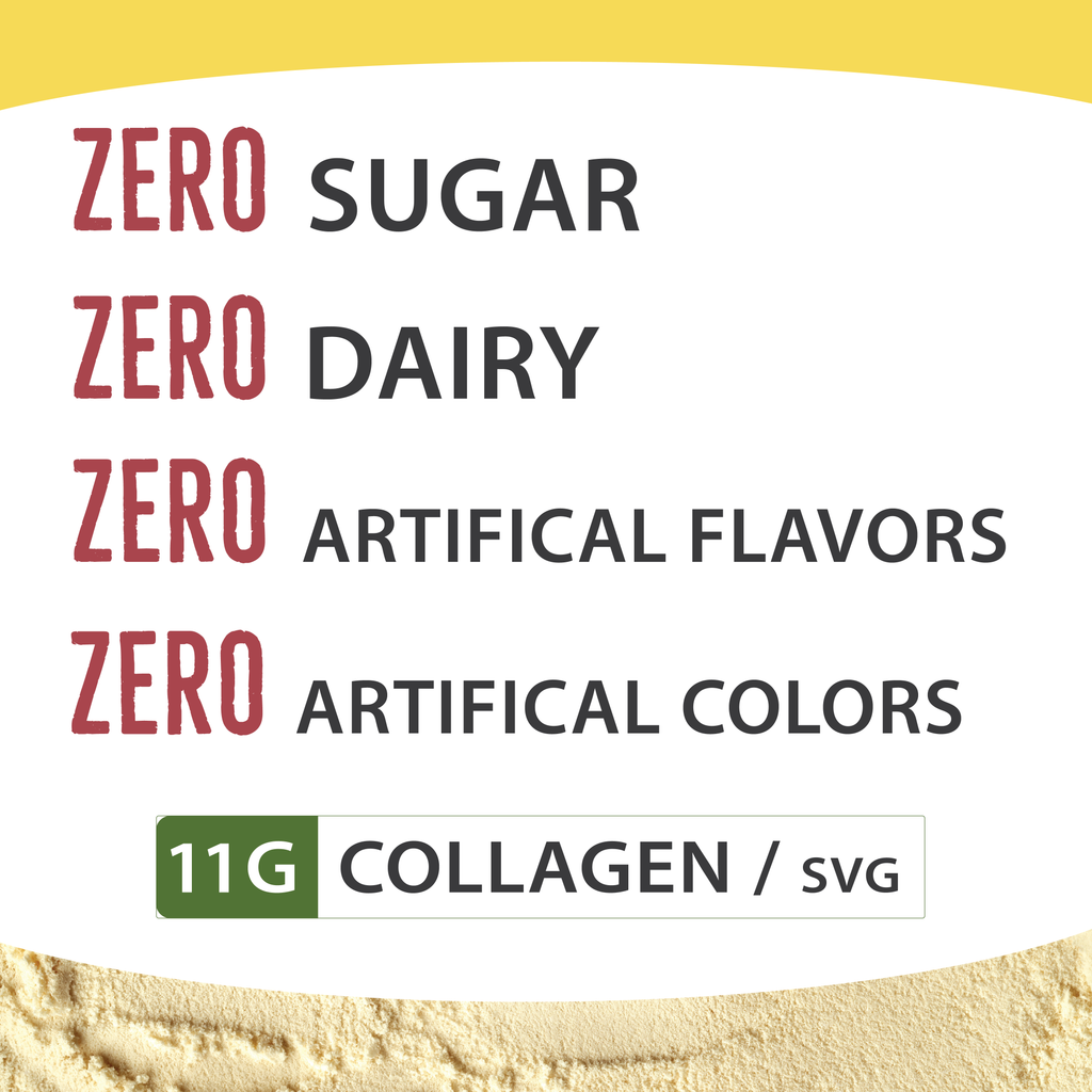 Zero sugar, zero dairy, zero artificial flavors collagen creamer with 11g collagen