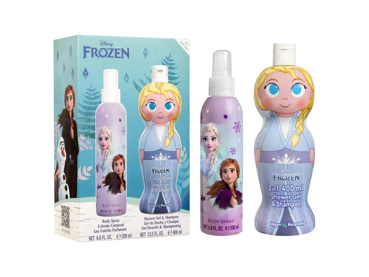 2-piece Frozen body care set with body spray and 2-in-1 shower gel & shampoo bottles