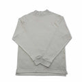 Light grey mock neck long sleeve Pima cotton shirt