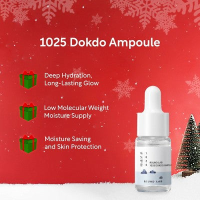 Round Lab Dokdo ampoule serum with white dropper bottle and blue label